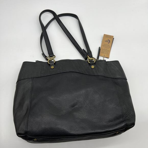 American Leather Co. Taylor Triple Entry Satchel Black Color Handbags - Picture 2 of 13